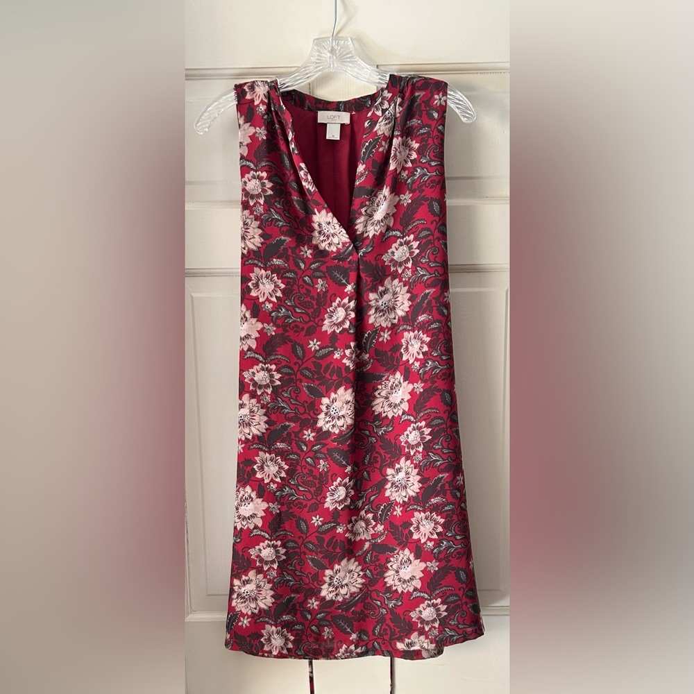 Loft A-Line Floral Dress